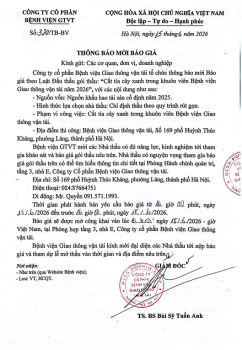 THÔNG BÁO MỜI BÁO GIÁ 