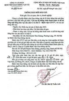 THÔNG BÁO MỜI BÁO GIÁ Cải tạo hệ thống rãnh thoát nước và đổ bê tông mặt bằng khu vực sân nhà G và nhà E – Bệnh viện GTVT