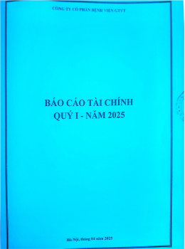 BÁO CÁO TÀI CHÍNH QUÝ I - NĂM 2025