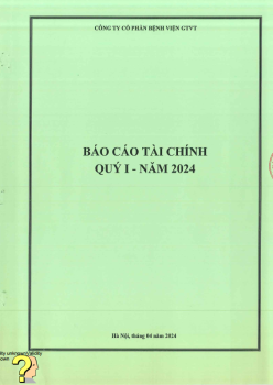 Báo cáo tài chính quý 1 - 2024