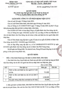 TB: Giá dịch vụ kỹ thuật 