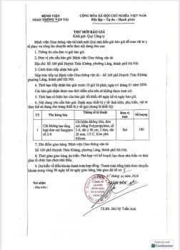 15.01.2026. Thư mời báo giá chỉ