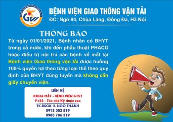 Bệnh nhân được hưởng BHYT khi đến phẫu thuật PHACO hoặc điều trị nội trú các bệnh về Mắt